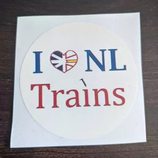 sticker of I <3 NL Trains