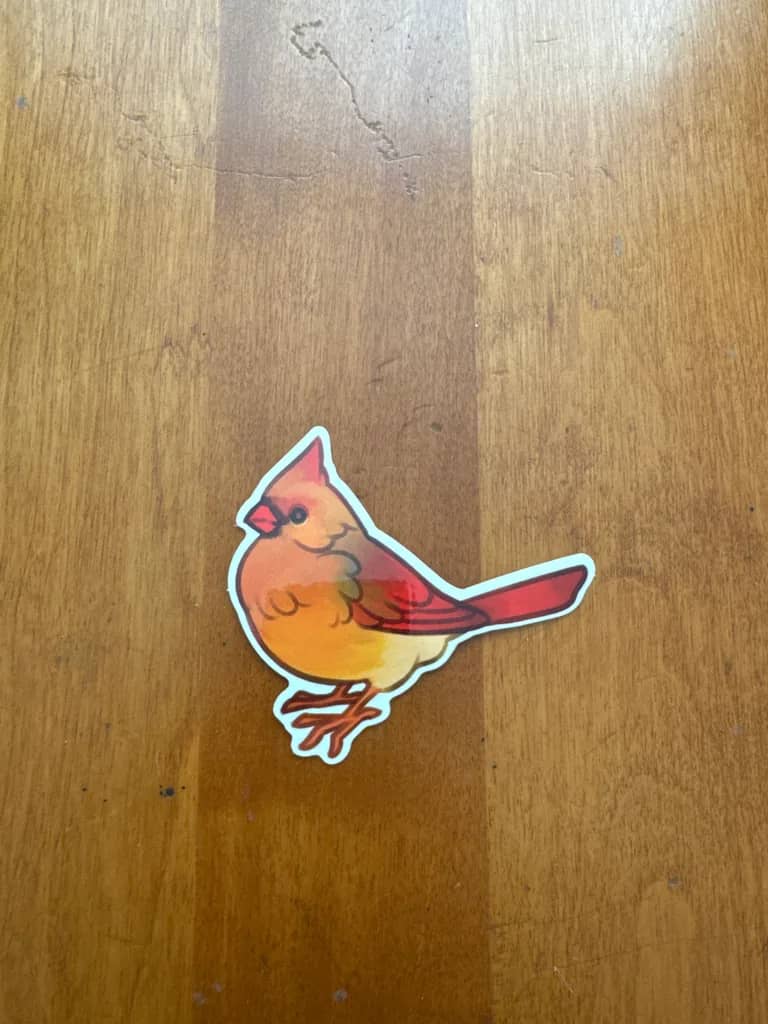 BotM Sticker Club - 12/23 (Northern Cardinal) - Full