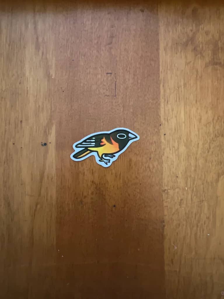 BotM Sticker Club - 10/22 (Baltimore Oriole) - Chibi