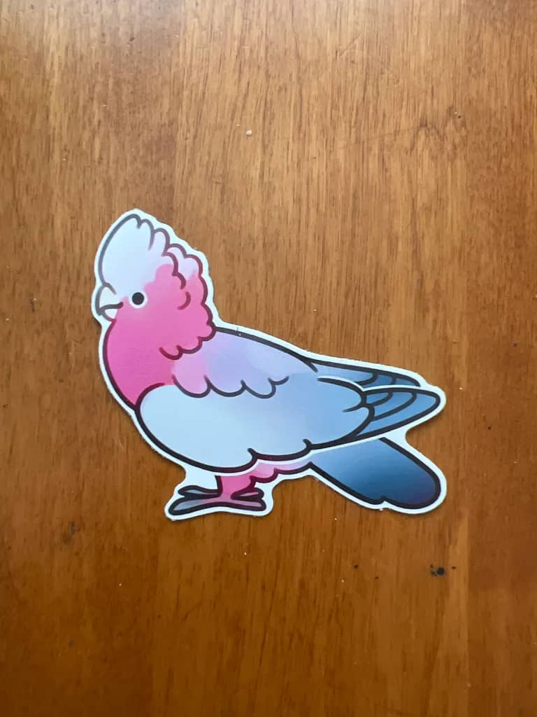 BotM Sticker Club - 8/22 (Galah Cockatoo) - Full