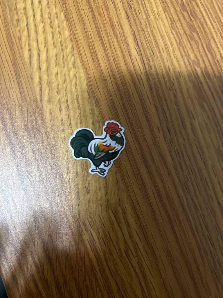 BotM Sticker Club - 1/23 (Salmon Faverolle Chicken) - Chibi