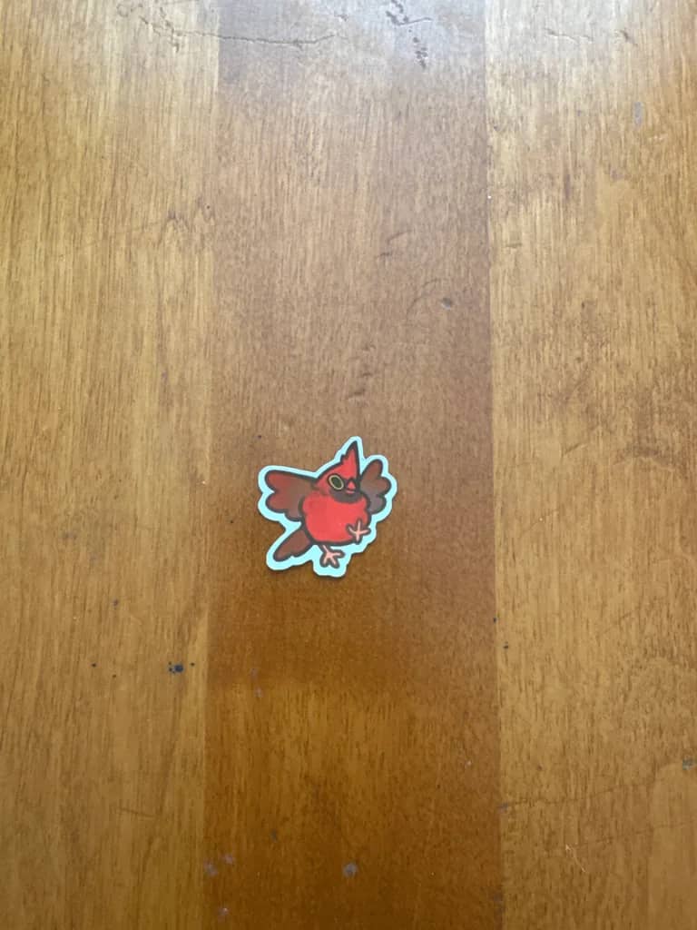 BotM Sticker Club - 12/23 (Northern Cardinal) - Chibi