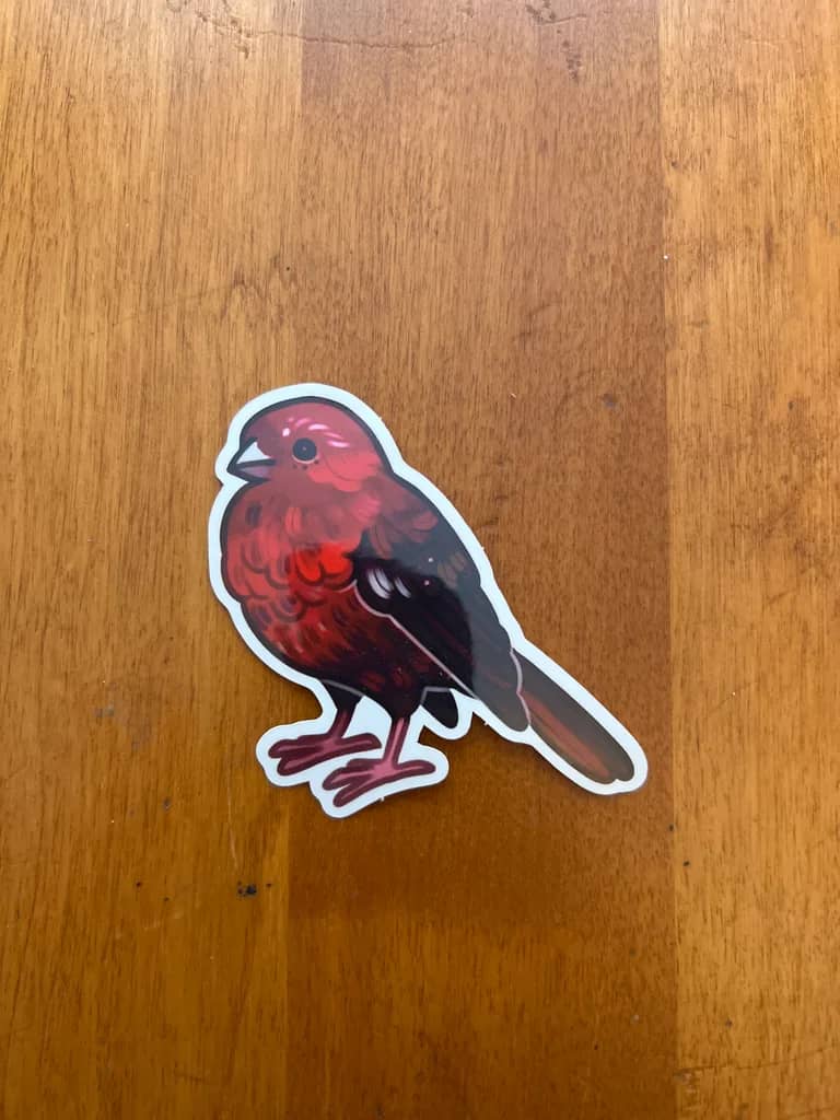 BotM Sticker Club - 4/23 (Vinaceous Rosefinch) - Full