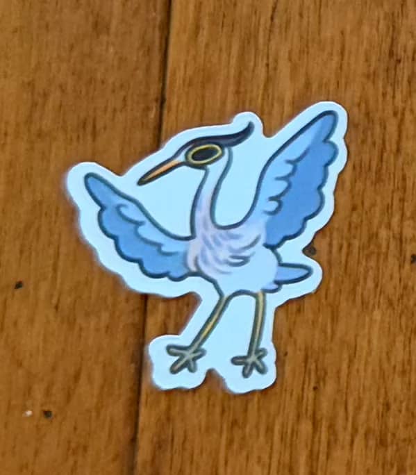 BotM Sticker Club - 7/24 (Great Blue Heron) - Chibi