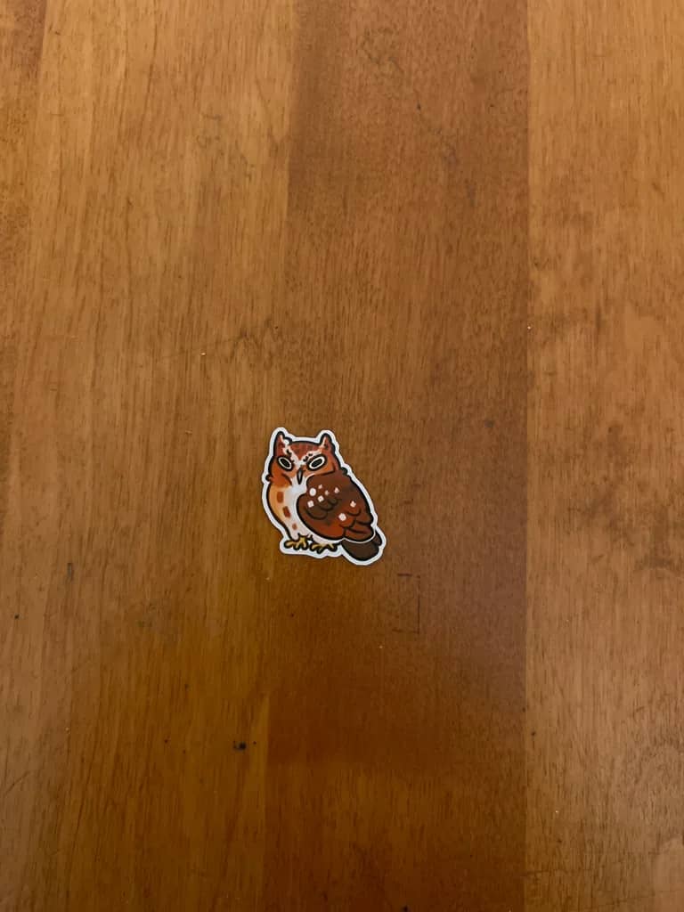BotM Sticker Club - 12/22 (Eastern Screech Owl) - Chibi