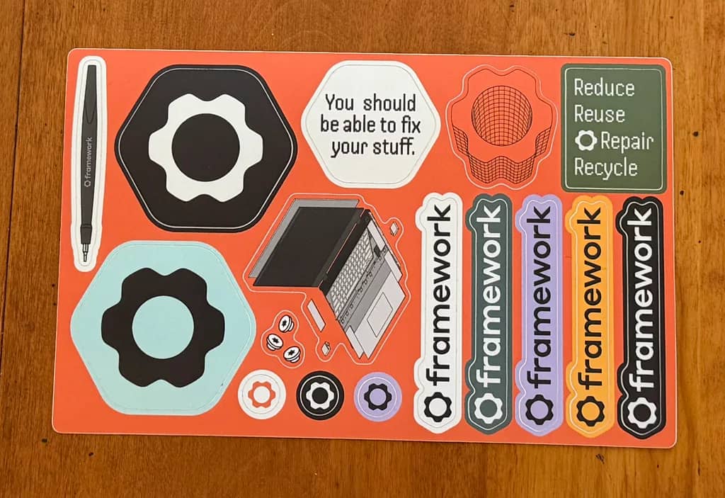 Framework Sticker Sheet